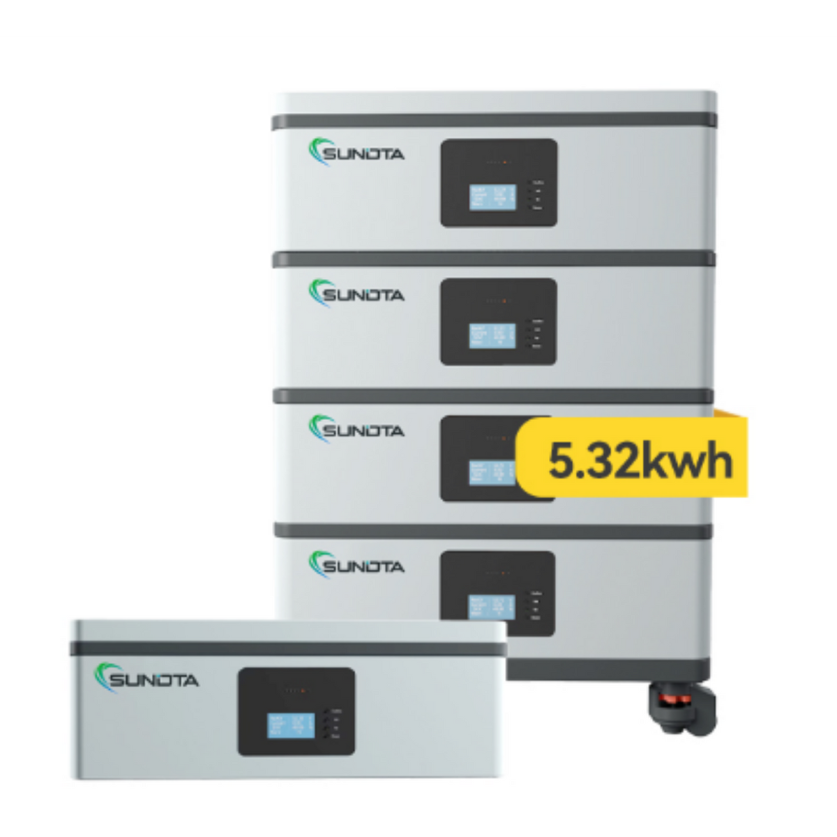 Stackable 48V 104Ah Lithium Iron LiFePO4 Energy Storage Battery Pack